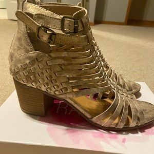 Gold metallic gladiator sandals